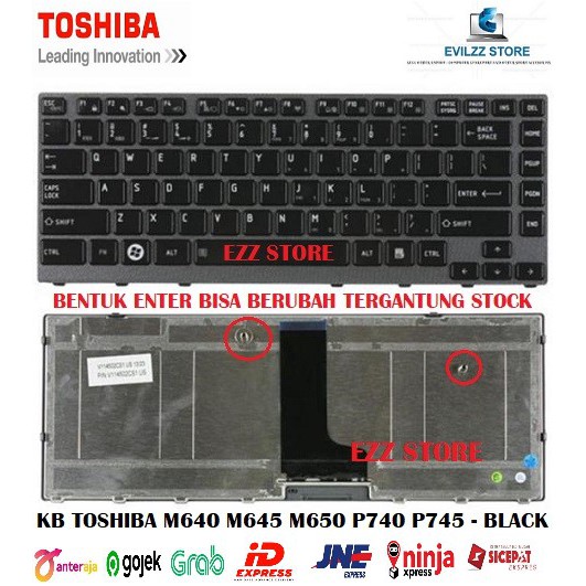 Jual KEYBOARD TOSHIBA SATELLITE M640 M645 M650 P740 P740D P745 P745D ...