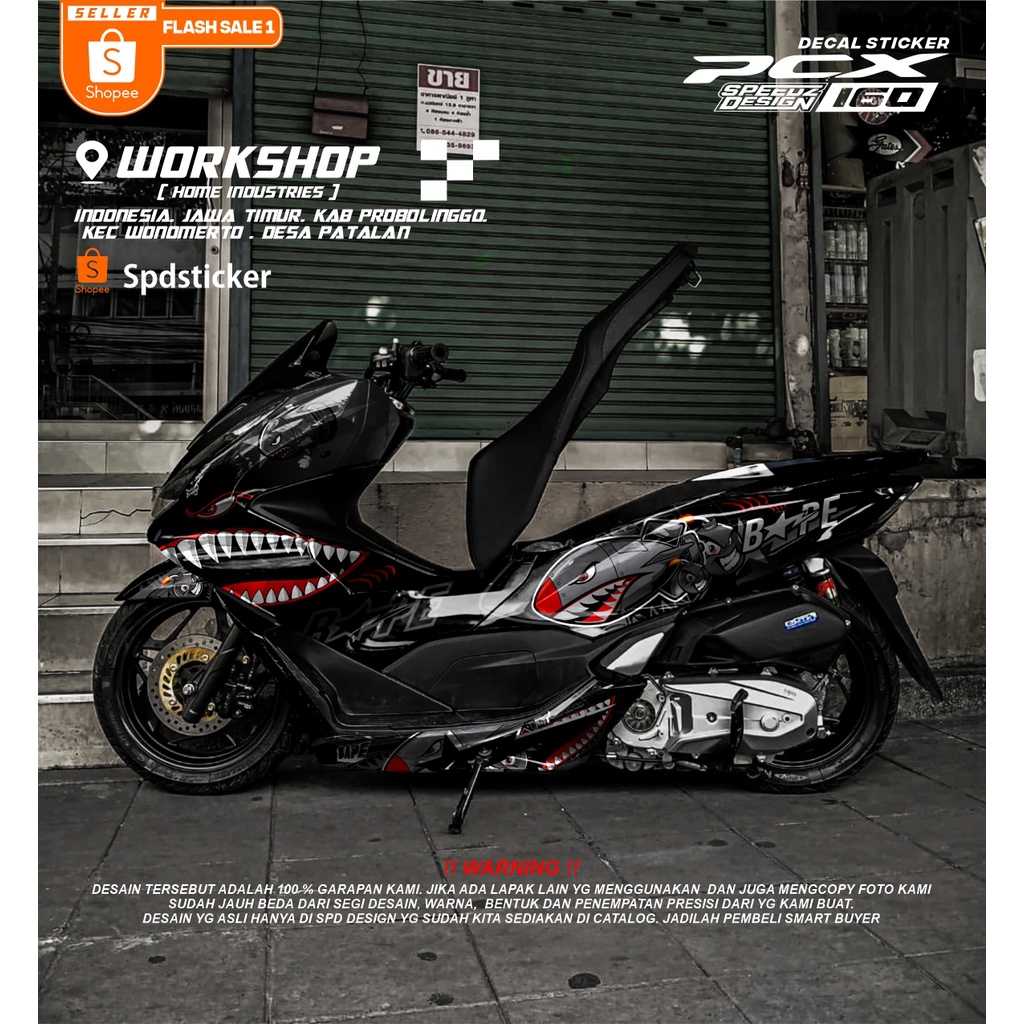 Jual decal stiker pcx 160 bape full body | Shopee Indonesia