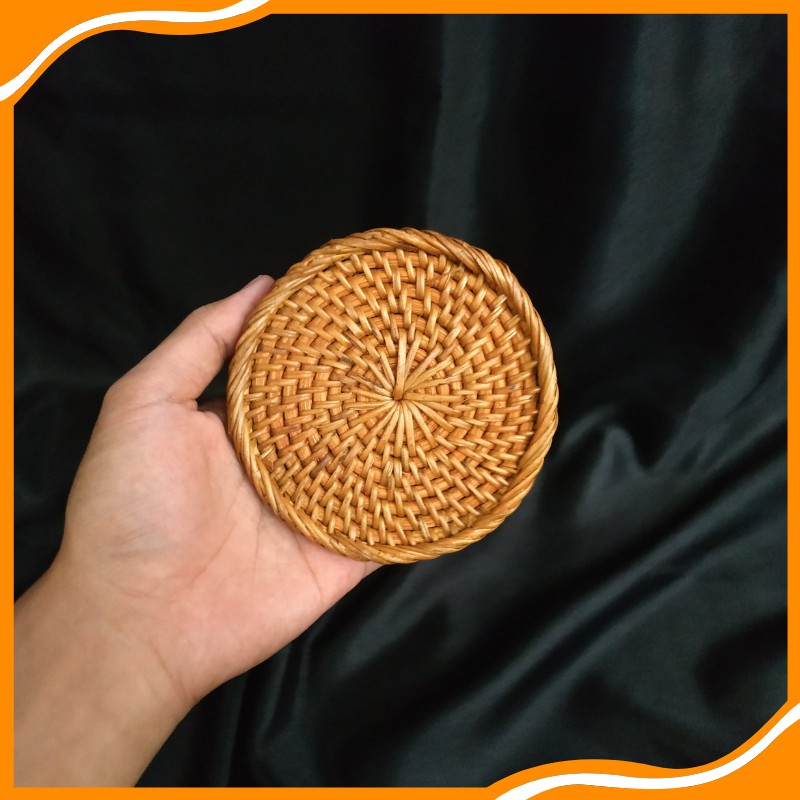 Jual Tatakan Gelas Anyaman Rotan 10cm And 12cm Alas Gelas Dekorasi Bulat Glass Coaster Rattan 7810