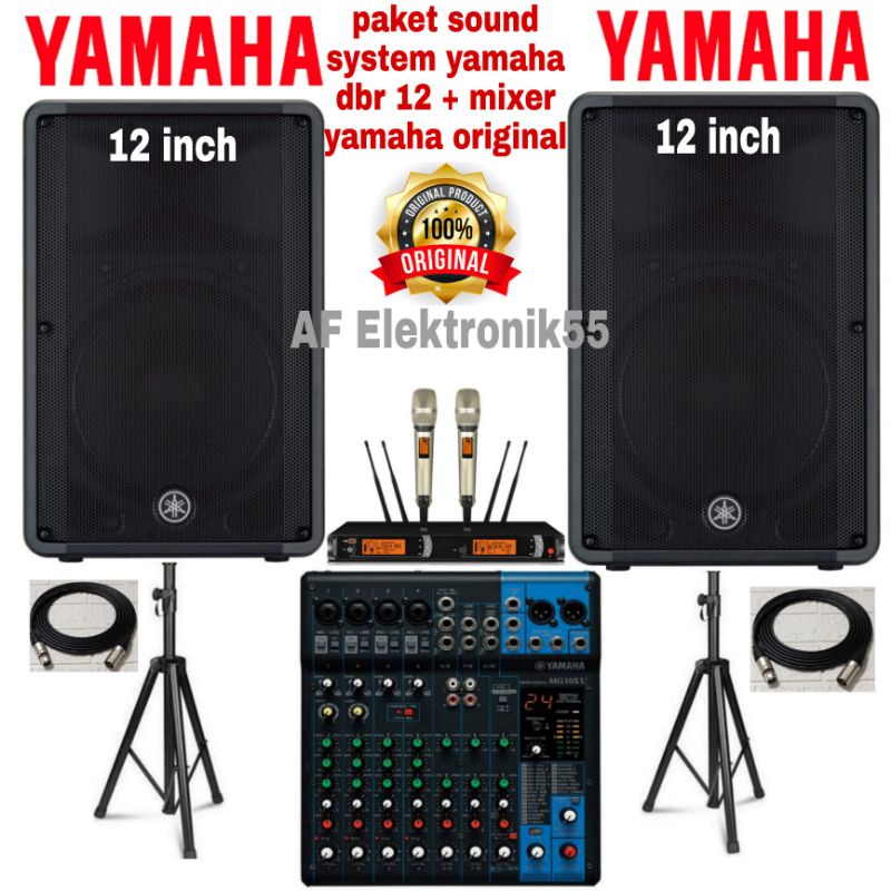 Jual Paket Sound System Yamaha Speaker 12 Inch + Mixer Yamaha Original ...