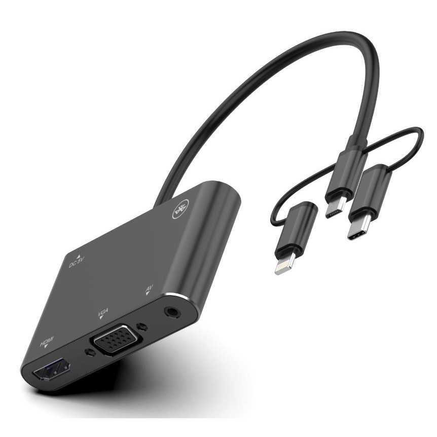 Jual BRK BUBM Adapter USB Type C/Lightning/MicroUSB to HDMI/VGA/AV - OT ...