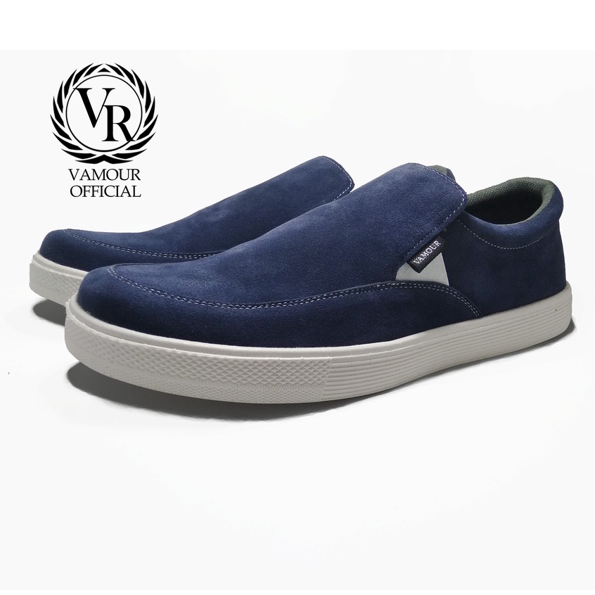 Jual Sepatu slipon pria V020 sepatu cassual pria slipon tanpa tali