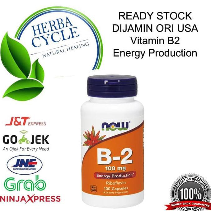 Jual Ready Seller # Now Foods, Vit B2, 100 Mg 100 Cap Ori Usa Vitamin ...