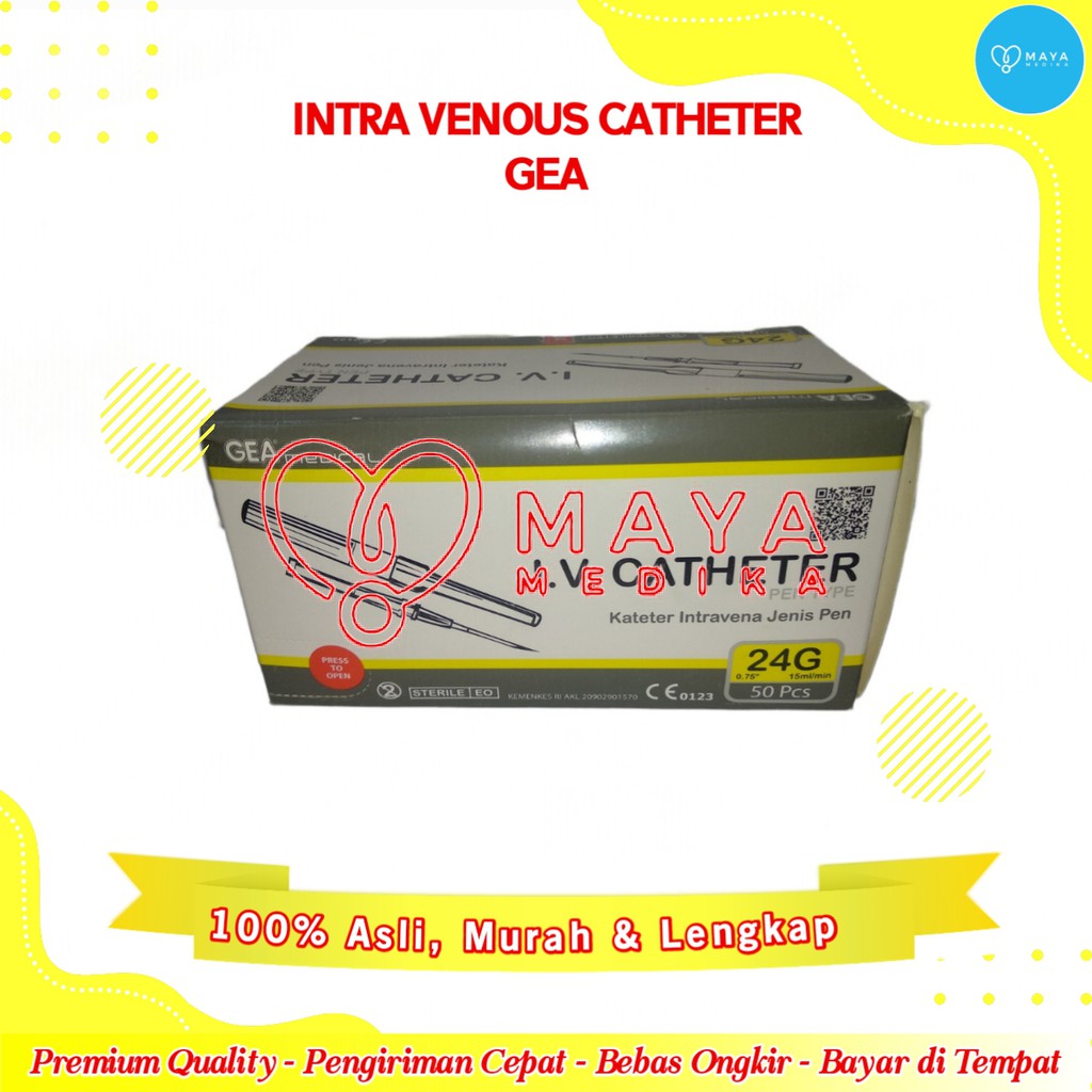 Jual Intra Venous Catheter Uk.24 Box | Shopee Indonesia