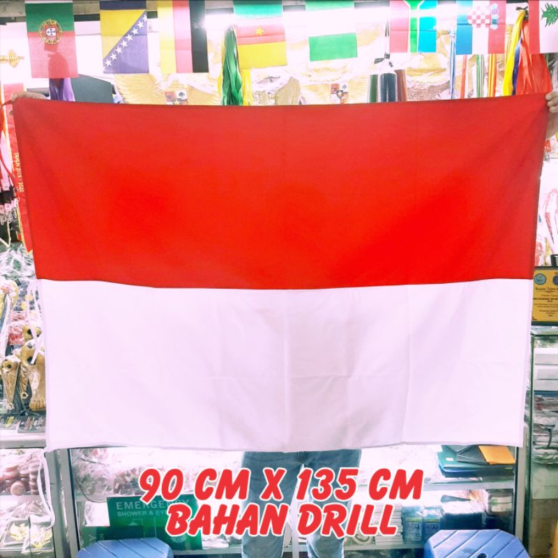 Jual Bendera Merah Putih 90 Cm X 135 Cm Bahan Drill ( PREMIUM ...