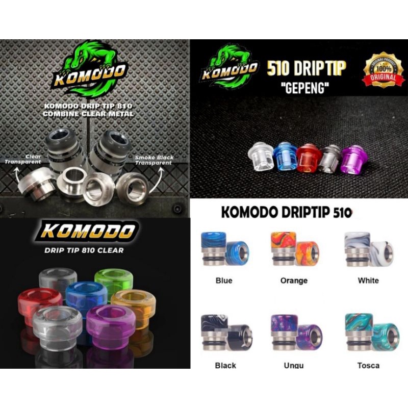 Jual DRIPTIP KOMODO _ DRIP TIP KOMODO 510 810 Shopee Indonesia