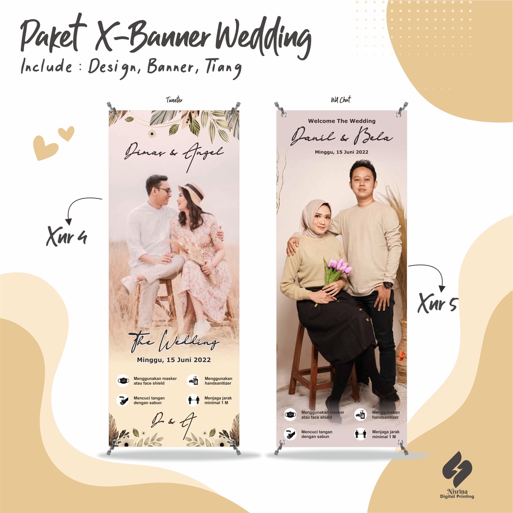 Jual BANNER WEDDING X BANNER WEDDING PERNIKAKHAN TERMURAH Shopee