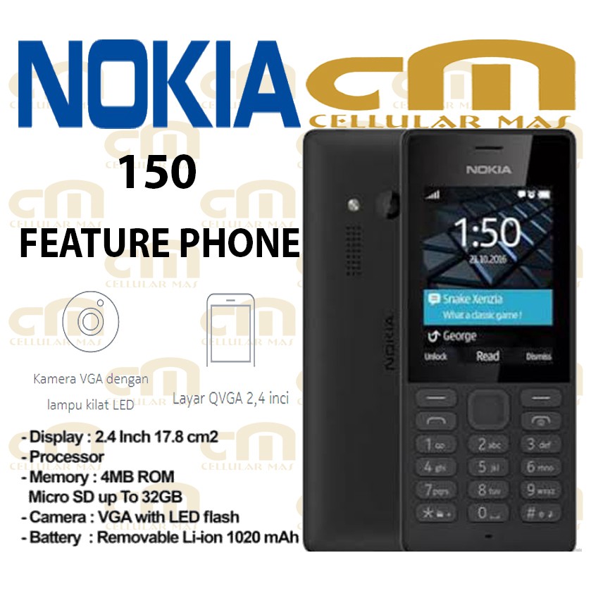 Nokia 150 Dual SIM Cellulare 2020 Senza SIM-lock Ciano Nero Rosso Nuovo - Foto 5