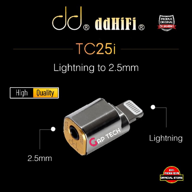 Jual DD DDHIFI / DD HIFI TC25i / TC 25i Lightning to 2.5mm Adapter ...