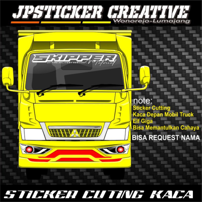 Jual sticker kaca mobil truck bagian atas (canter) | Shopee Indonesia