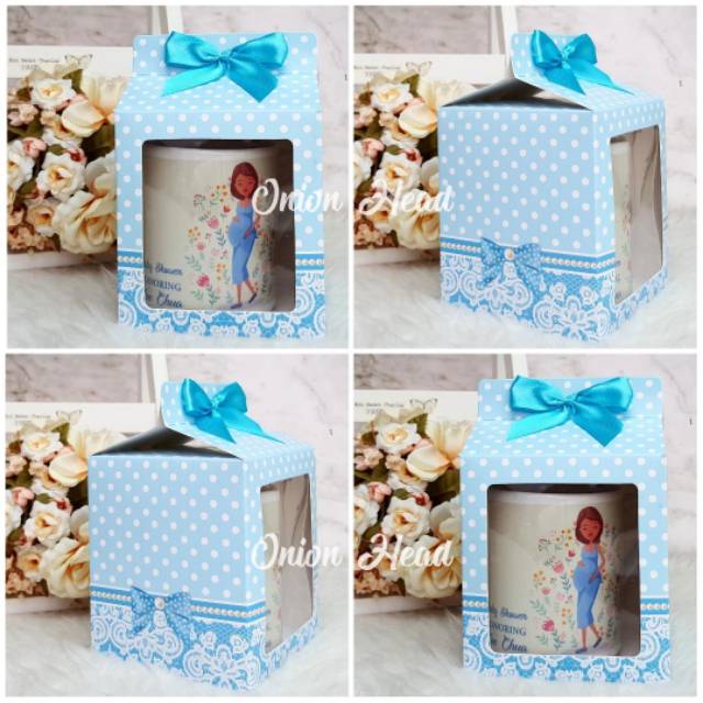 Jual Paper box/box mug/kotak mug/box polka/souvenir/hampers/box motif ...