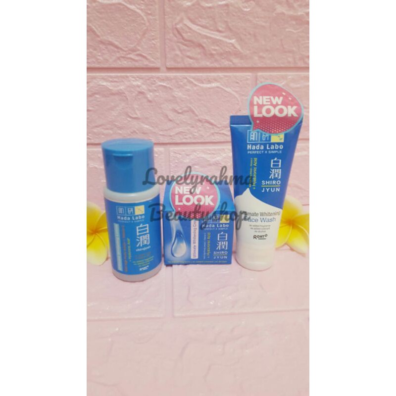 Jual HADA LABO WHITENING SHIROJYUN paket 3 in 1 (cream malam) Shopee