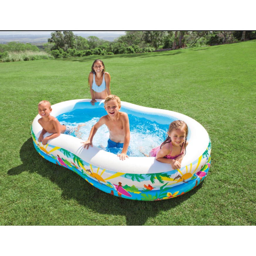 Jual Kolam 262cm 56490 Intex Seashore PooL bawah polos | Shopee Indonesia