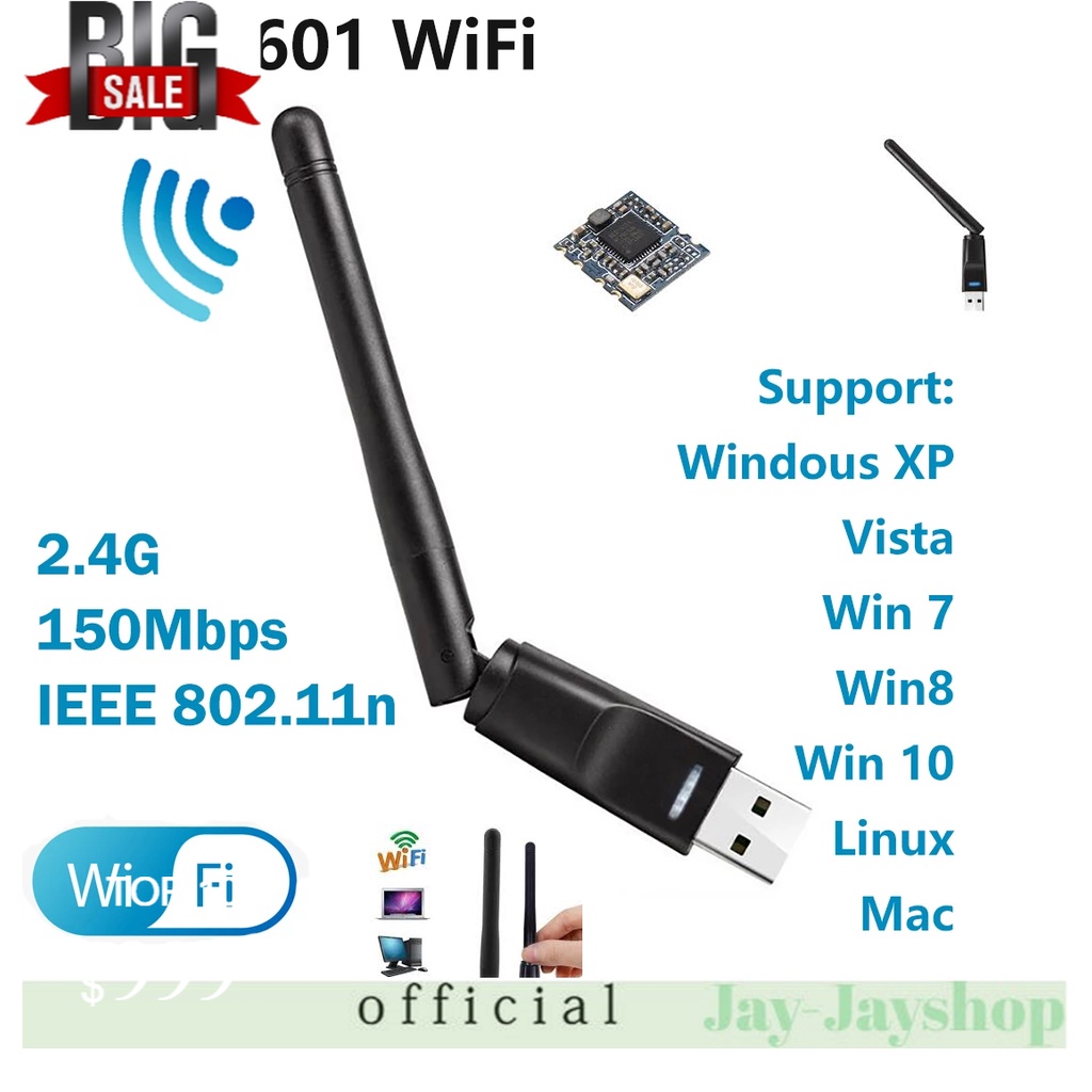 Jual MT7601 USB Wifi Dongle untuk STB receiver Wireless Adapter 150Mbps ...