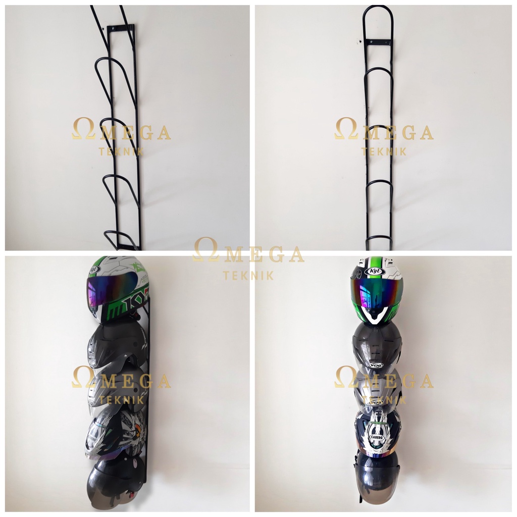 Jual Rak helm susun / Tempat helm gantung / gantungan helm susun 5 ...