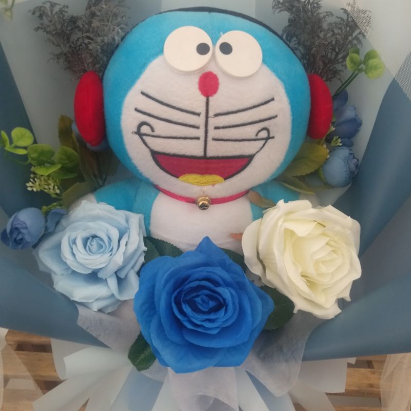 Jual buket boneka doraemon, buket wisuda, kado ulang tahun, wisuda ...