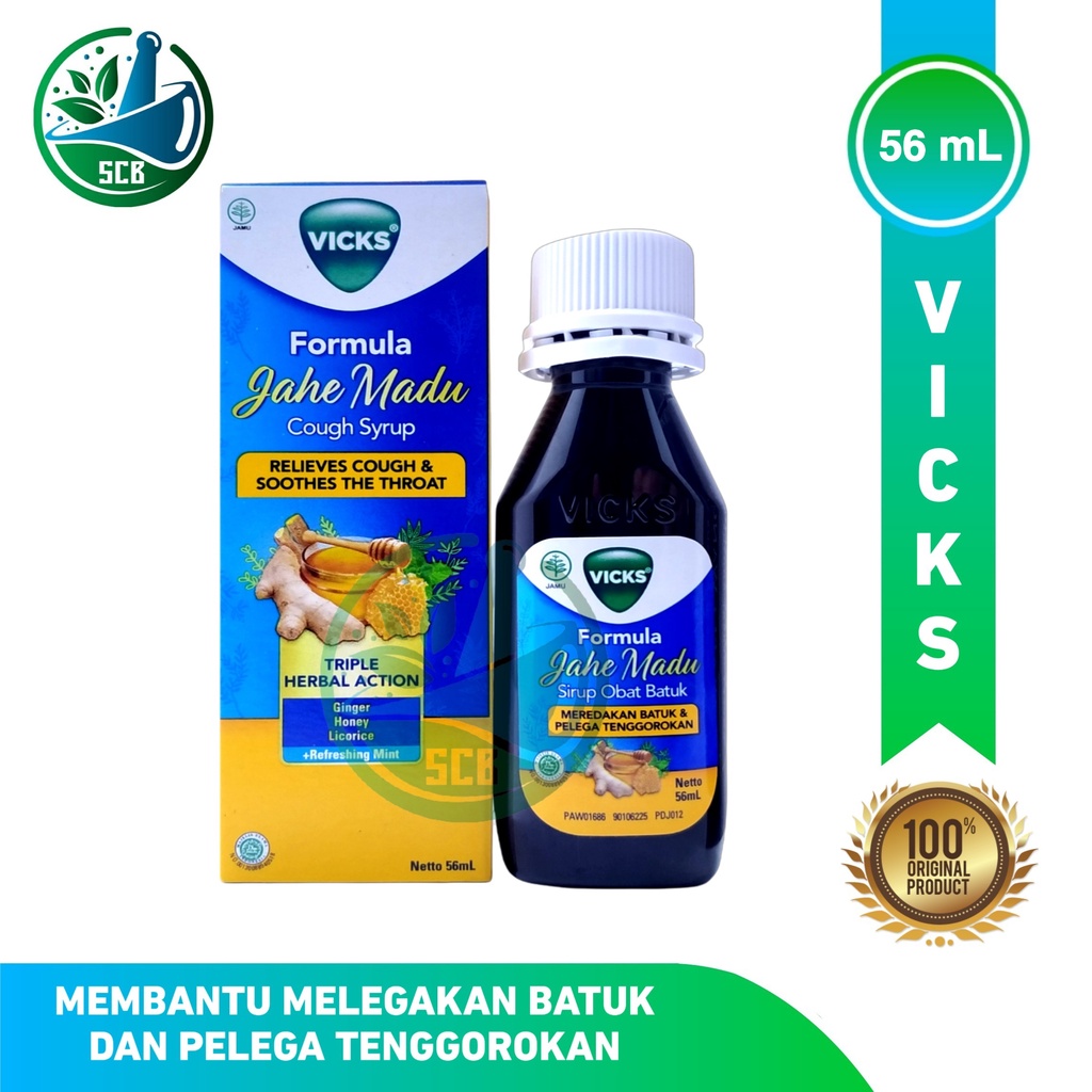 Jual Vicks Formula Jahe Madu Sirup Obat Batuk Pereda Batuk Dan Pelega Tenggorokan Shopee 