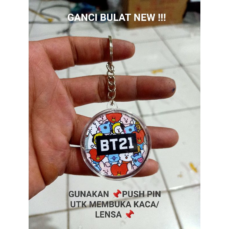 Jual Gantungan Kunci Ganci Bulat Insert Paper New Eceran