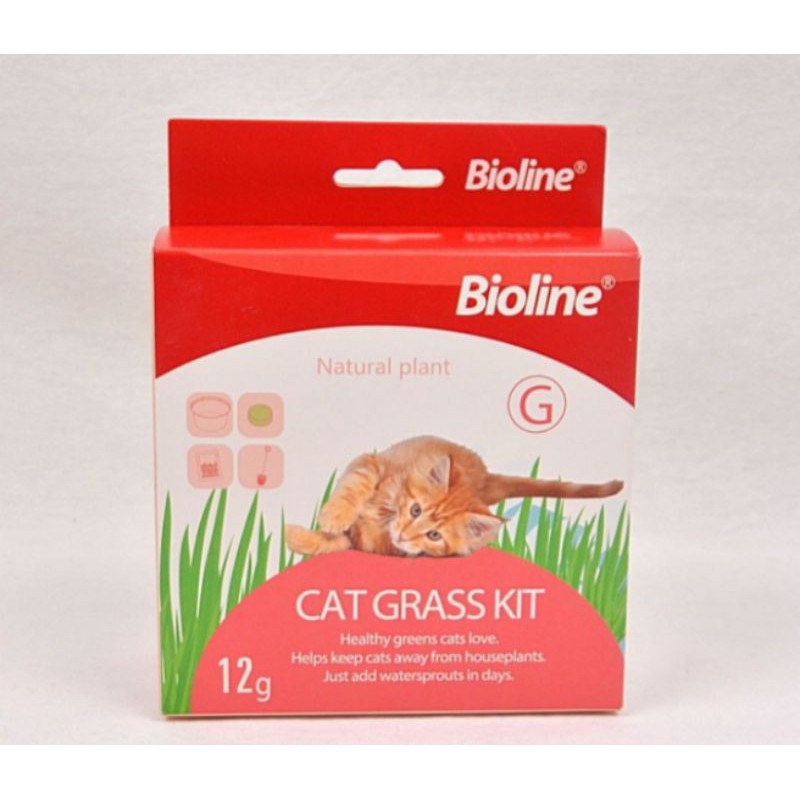 Jual Rumput hairball kucing BIOLINE CAT GRASS KIT 12g Shopee Indonesia