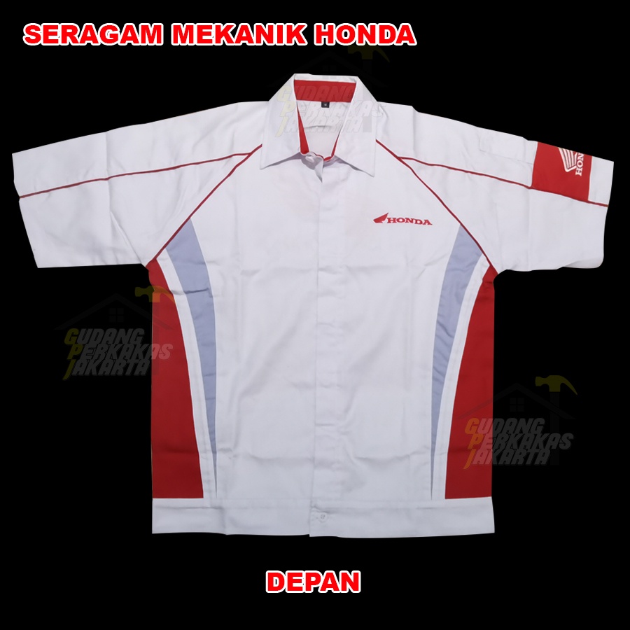 Jual Seragam Mekanik Honda Baju Celana Topi Celemek Ahass Shopee Indonesia 