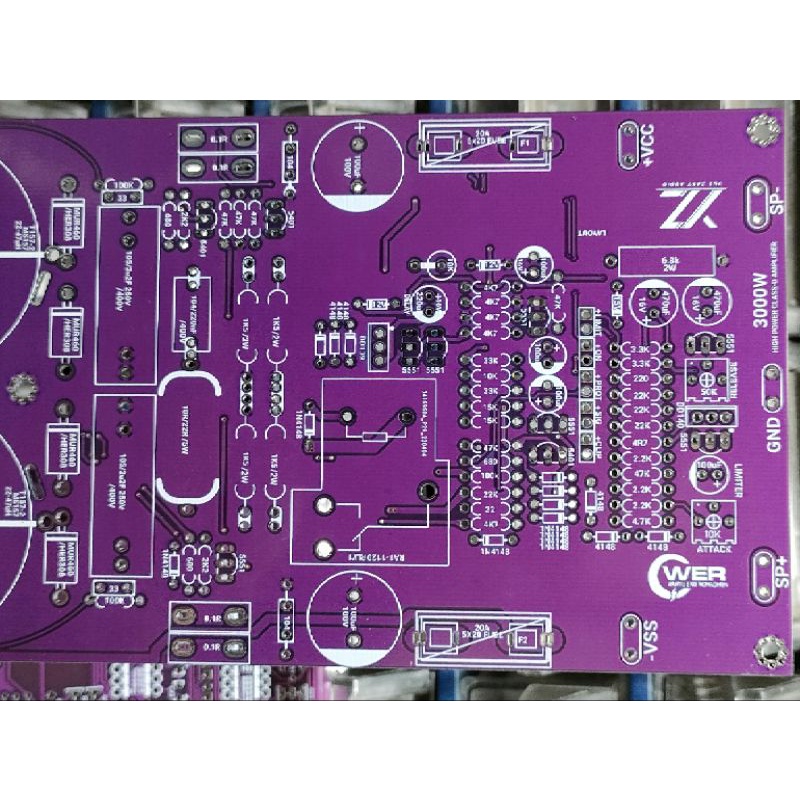 Jual PCB Class D D2k5 Fullbridge Dual Feedback full fitur PCB Fix