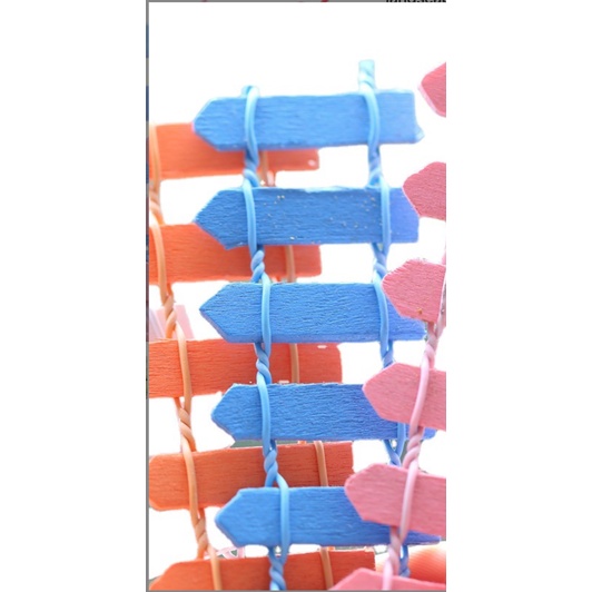 Jual miniatur pagar kayu warna warni utk terrarium, diorama, maket, art