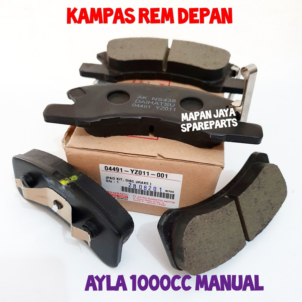 Jual ORI BRAKE PAD - KAMPAS REM DEPAN AGYA AYLA . 23-27