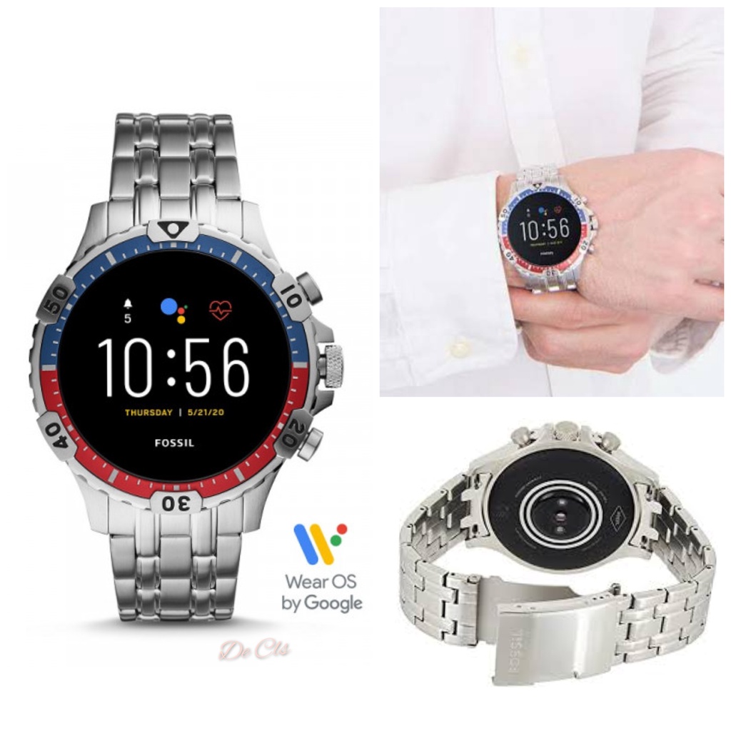 Jual Jam Fos FTW4040 Garrett Gen 5 Smartwatch HR silver sz 46mm Shopee Indonesia