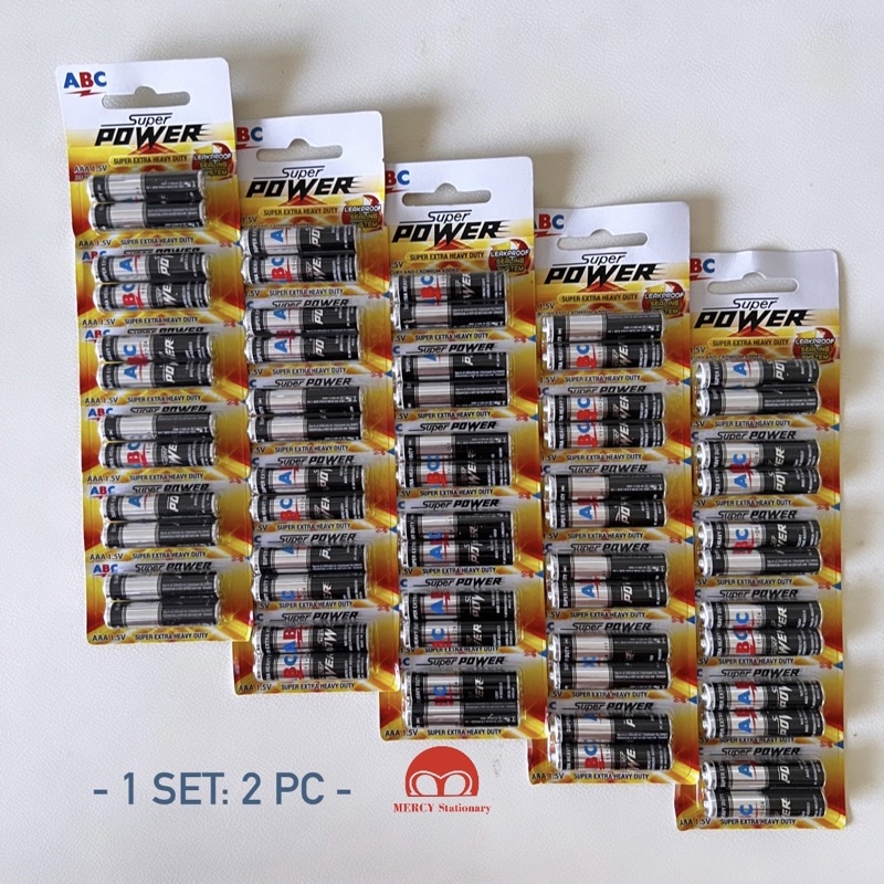 Jual Baterai AA A3 R20 Kotak Tanggung ABC Alkaline - Battery Remote Jam ...