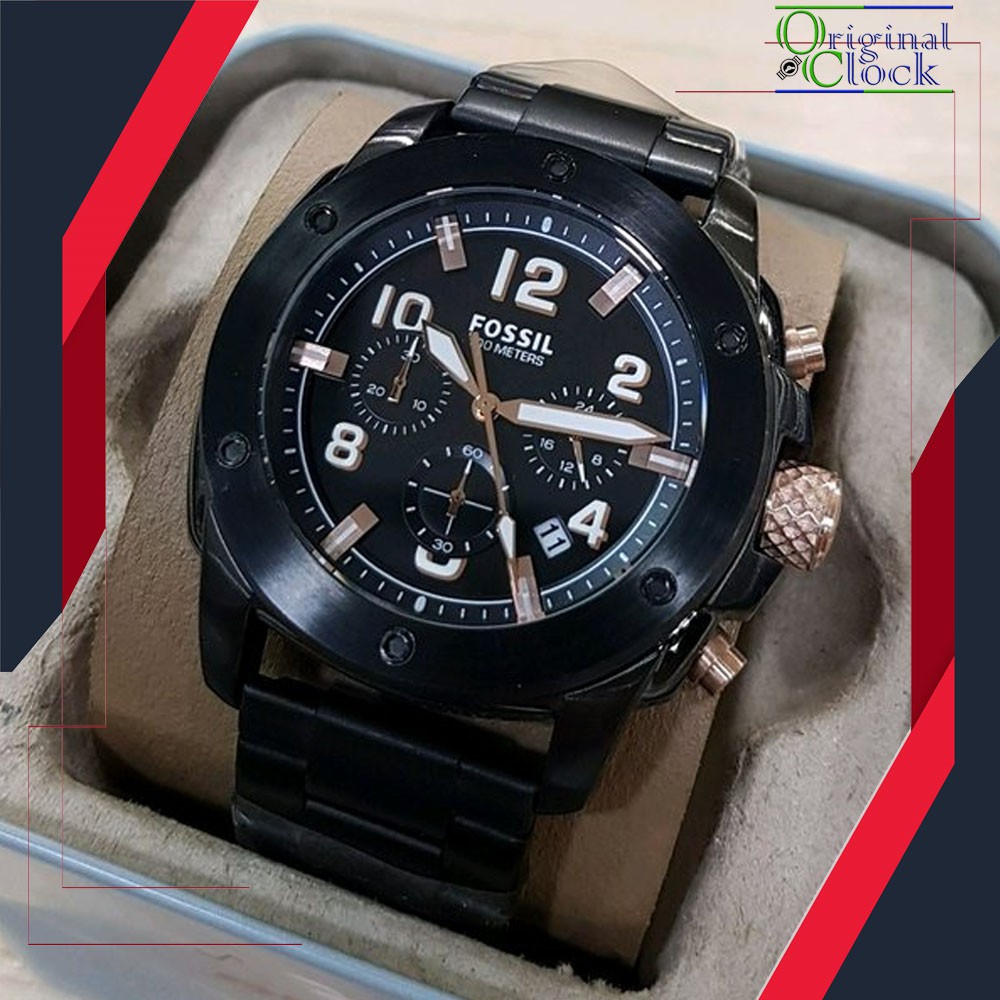 Jual FOSSIL FS4927 MODERN MACHINE CHRONOGRAPH STAINLESS STEEL FREE TIN ...