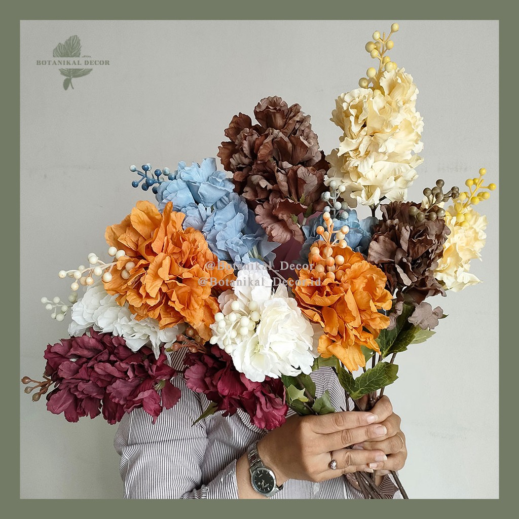 Jual Artificial Flower Matthiola Incana Bunga hoary Palsu Plastik ...