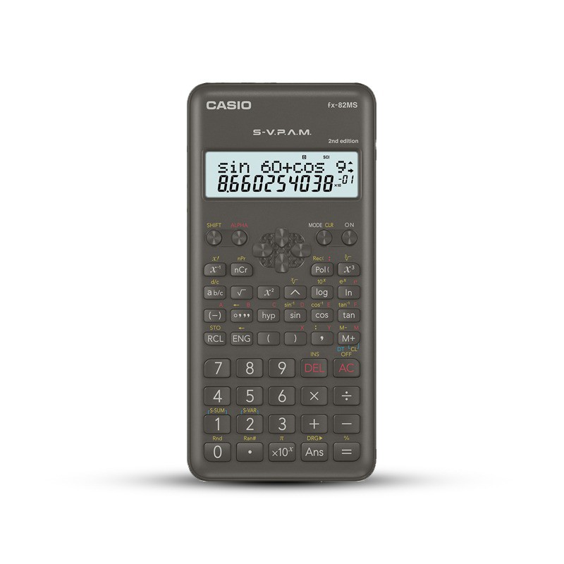Casio Scientific Calculator FX-82MS - Kalkulator Sekolah/SMA/SMK/Kuliah - Scientific/Saintifik - 240 fungsi Resiprokal Fungsi Pecahan Statistik Trigon (5)