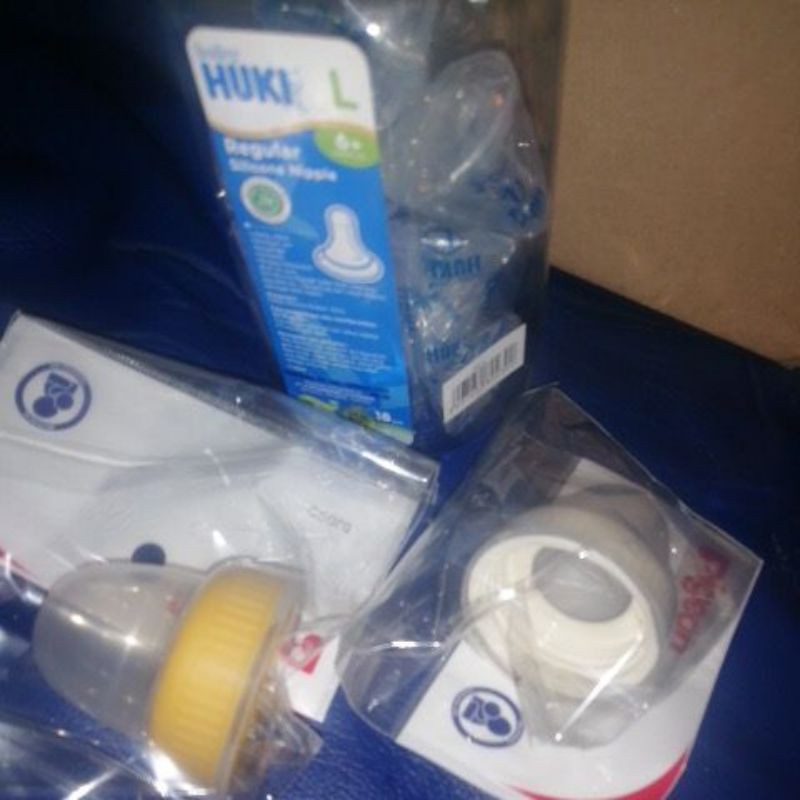 Jual Nipple dot karet huki L & tutup botol ring | Shopee Indonesia