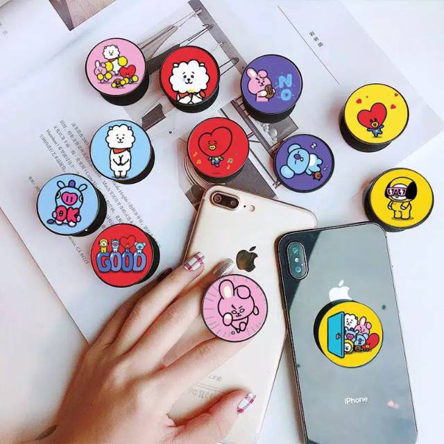 Jual POP SOCKET BT21 - anti luntur Anti kotor ( TAHAN ) | Shopee Indonesia