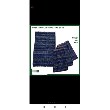 Jual Kain Lap Ukuran Cm Warna Biru Tua Navy Putih Hijau Tua Kain Lap Pel Lantai Tebal Per