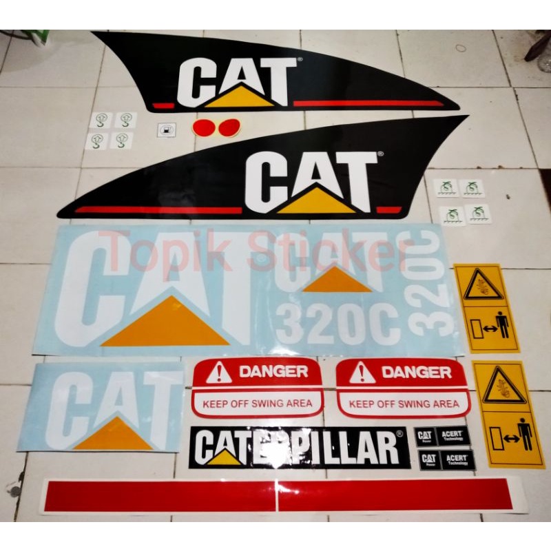 Jual Stiker Excavator Caterpillar Cat 320c Stiker Alat Berat Shopee Indonesia 4015