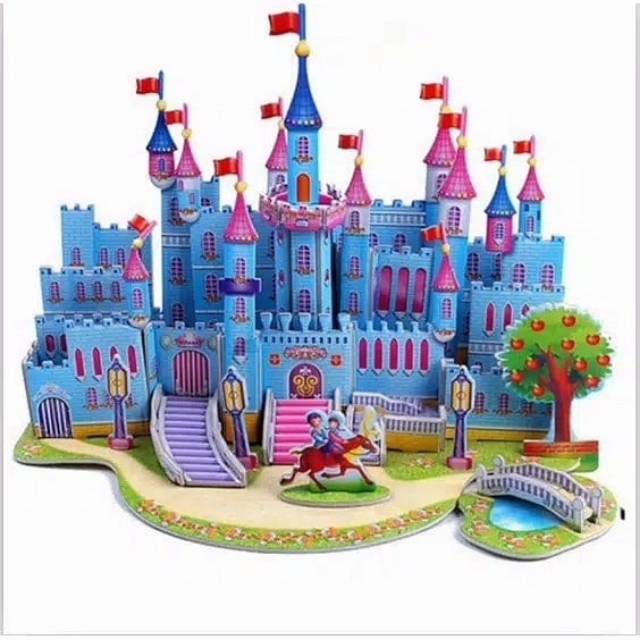 Jual Puzzle jigsaw 3d model istana DIY rakit anak child kids toodler ...