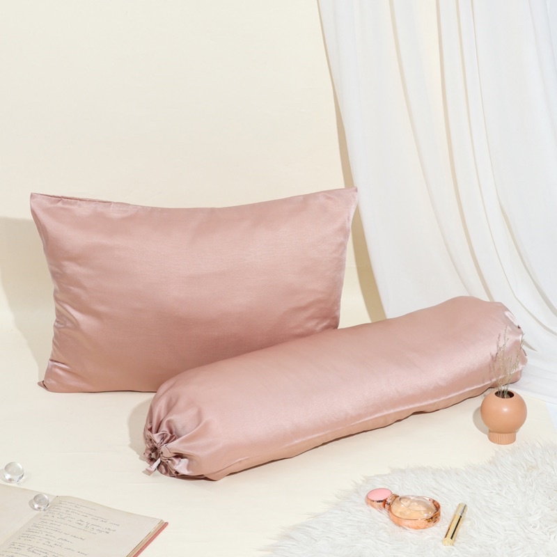 Jual BUNDLE Sarung Bantal dan Guling Set PREMIUM Satin Silk Beauty