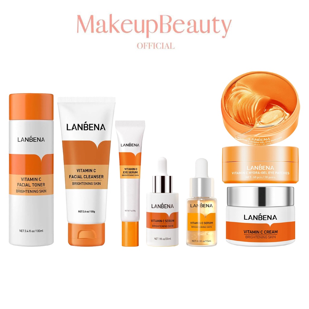 Jual LANBENA Vitamin C Brightening Skin Series Eye Serum Toner Serum Cream Facial