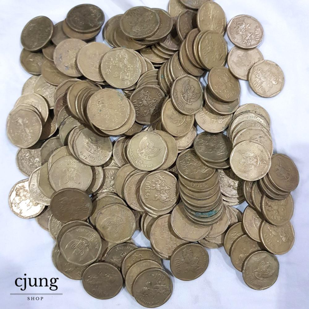 Jual uang logam Rp 100 kuning karapan sapi mahar seserahan koin antik