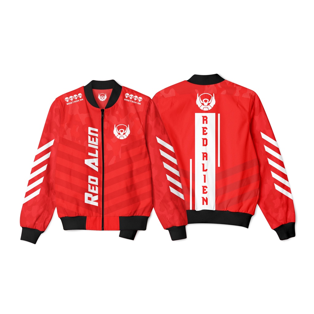 Jual JAKET BOMBER BIGETRON BTR RED ALIEN 2021 | Shopee Indonesia