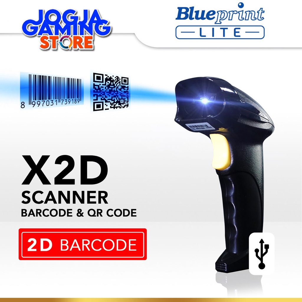 Jual BLUEPRINT LASER BARCODE SCANNER BP-LITE X2D BARCODE & QR CODE ...