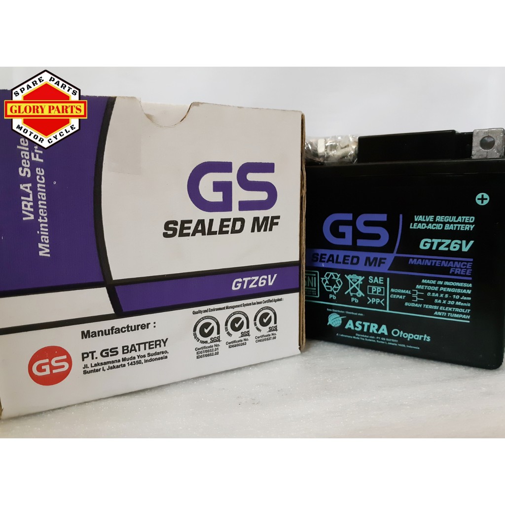 Jual AKI/ACCU KERING GS ASTRA GTZ6V ORIGINAL VARIO 125/125 LED/150 LED