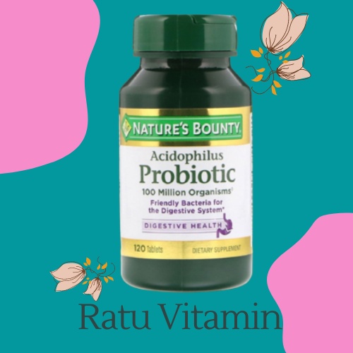 Jual Natures Nature's Bounty Acidophilus Probiotic 120 Tablets | Shopee ...