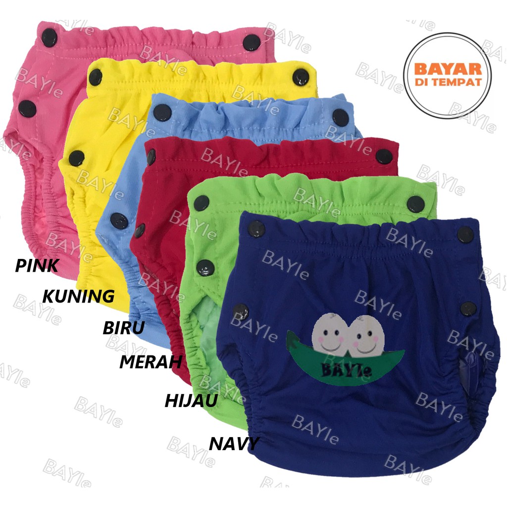 Jual Popok Celana Bayi Kain KANCING PERMATA Cuci Ulang / Diapers ...