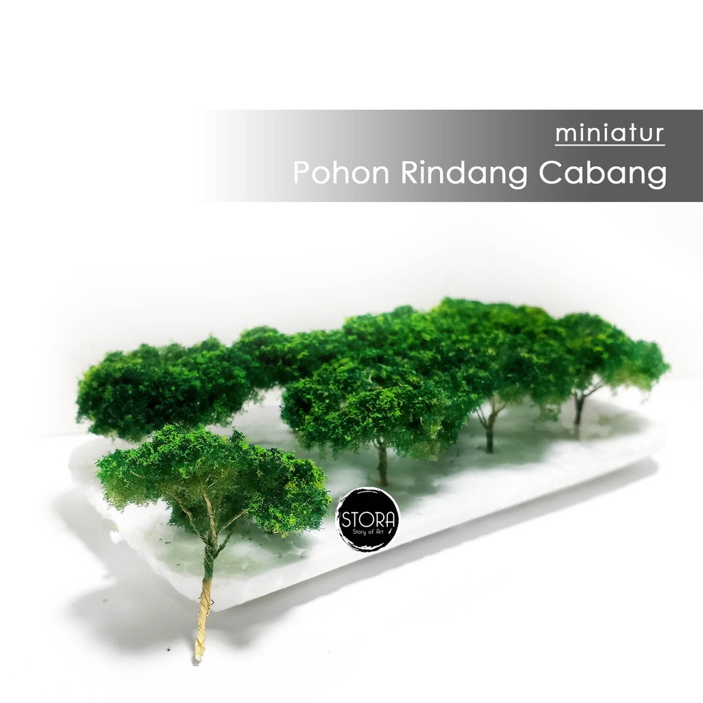 Jual Maket Pohon Rindang Cabang Tinggi 3 5cm Miniatur Beringin