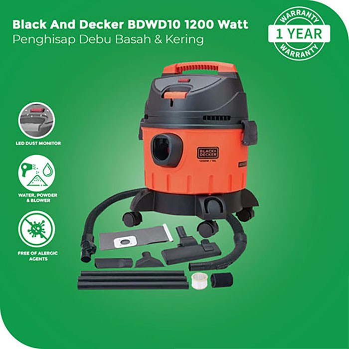 Jual Black & Decker Vacuum Cleaner Wet & Dry / Penghisap Debu Basah ...