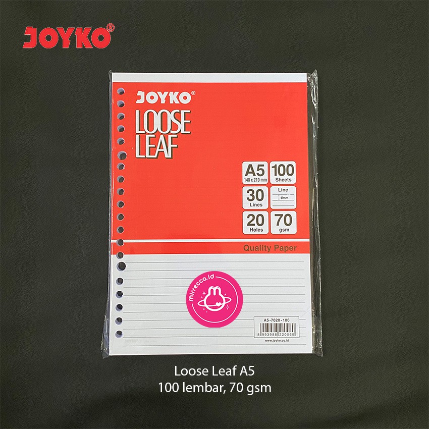 Jual Loose Leaf Joyko A Holes S Gsm Kertas File Shopee Indonesia