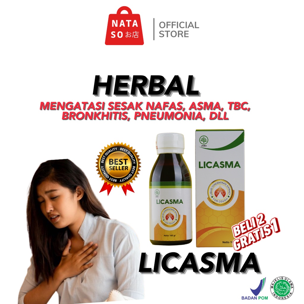 Jual Obat Herbal Madu Licasma Untuk Sesak Nafas Karena Asma Batuk Beradahak Ispa Bronkhitis