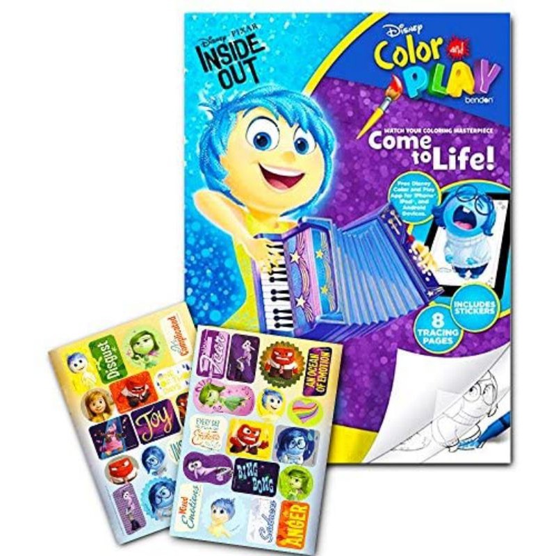 Jual BBW DISNEY PIXAR INSIDE OUT COLOR & PLAY COLORING BOOK COME TO